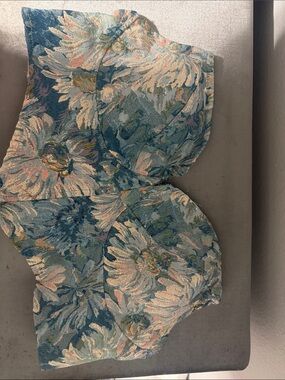 SHEIN Blue Floral corset top